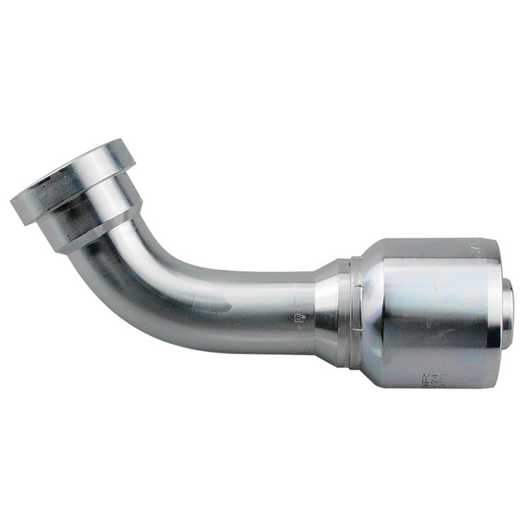 1-1/2 x 1-1/2 (2.50" Flange) Pulsar 4600 Series Hose Crimp - CAT® Style Flange 90° Elbow  4699C-24-24