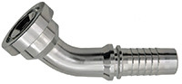 2 x 2" (3.13" Flange) Pulsar 5000 Series Hose Barb - Code 62 Flange 45° Elbow  5049H-32-32
