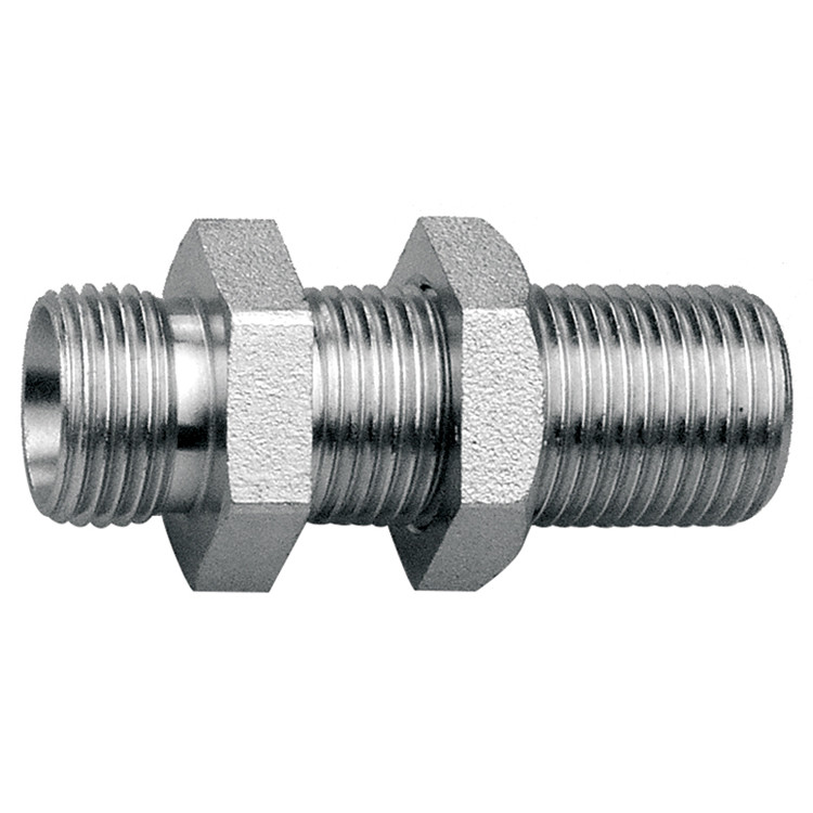 M16-1.5 Steel Male Metric Bulkhead Union   73073BHS-08-08