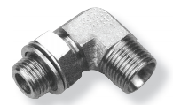 M14-1.5 x M16-1.5 Steel Male Metric - Male Metric 90° Elbow    73972S-14-08
