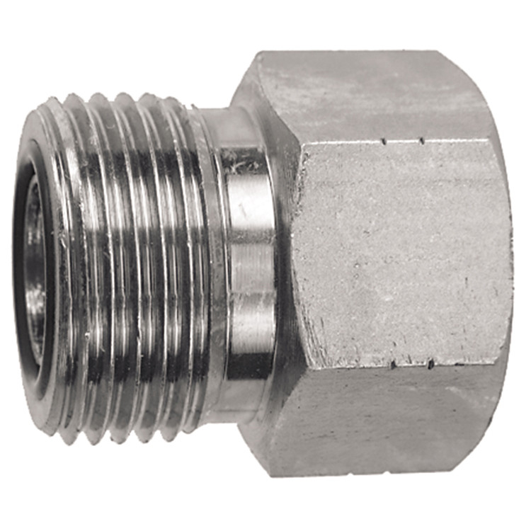 1"-14 x 1-3/16"-12 Steel Male ORFS - Female ORFS Connector  83093-10-12