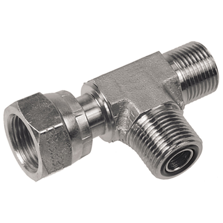 13/16"-16 x 13/16"-16 x 13/16"-16 Steel Female ORFS - Male ORFS - Male ORFS Tee  83T99-08-08