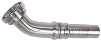 1-1/2 x 1-1/2" (2.38" Flange) Pulsar 8600 Series Hose Barb - Code 61 Flange 45° Elbow  8649-24-24