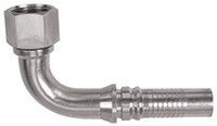 1 x 1" Pulsar 8600 Series Hose Barb - Female 37° JIC Swivel 90° Elbow  8695-16-16