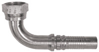 1 x 1-7/16"-12 Pulsar 8600 Series Hose Barb - Female ORFS Swivel 90° Elbow  86983-16-16