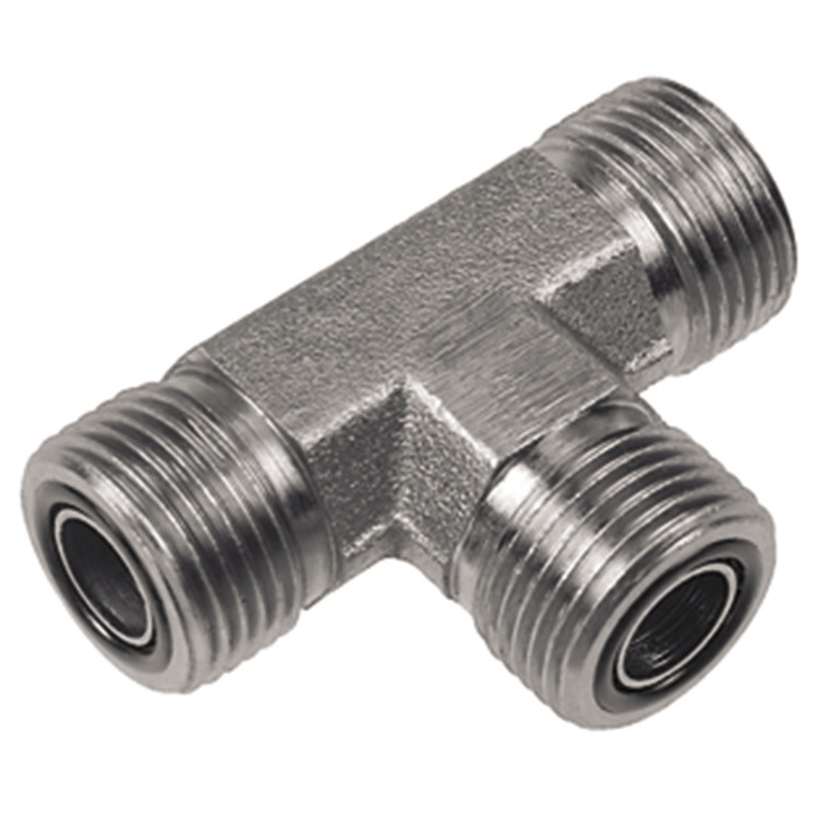 13/16"-16 x 13/16"-16 x 13/16"-16 Steel Male ORFS - Male ORFS - Male ORFS Tee  93T99-08-08