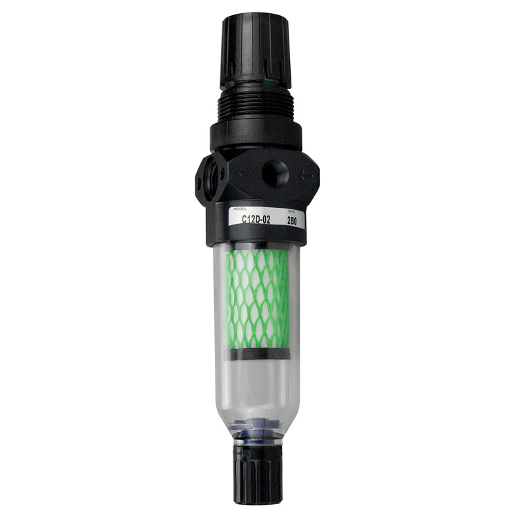 1/4" NPT Coalescing Air Filter w/ Polycarbonate Bowl  C12D-02