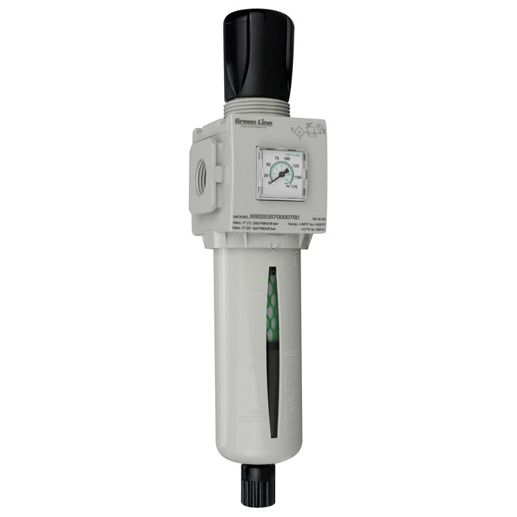 1/2" NPT Coalescing Air Filter - Air Regulator w/ Metal Bowl  CR652M-08