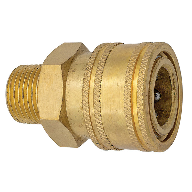 3/8 x 3/8" Brass Pressure Washer Coupler - Male NPT   CST5B