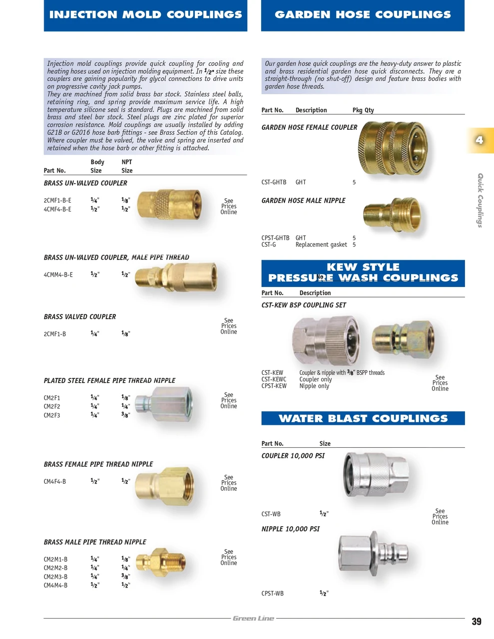 1/2" Water Blast Coupler - Female NPT  CST-WB