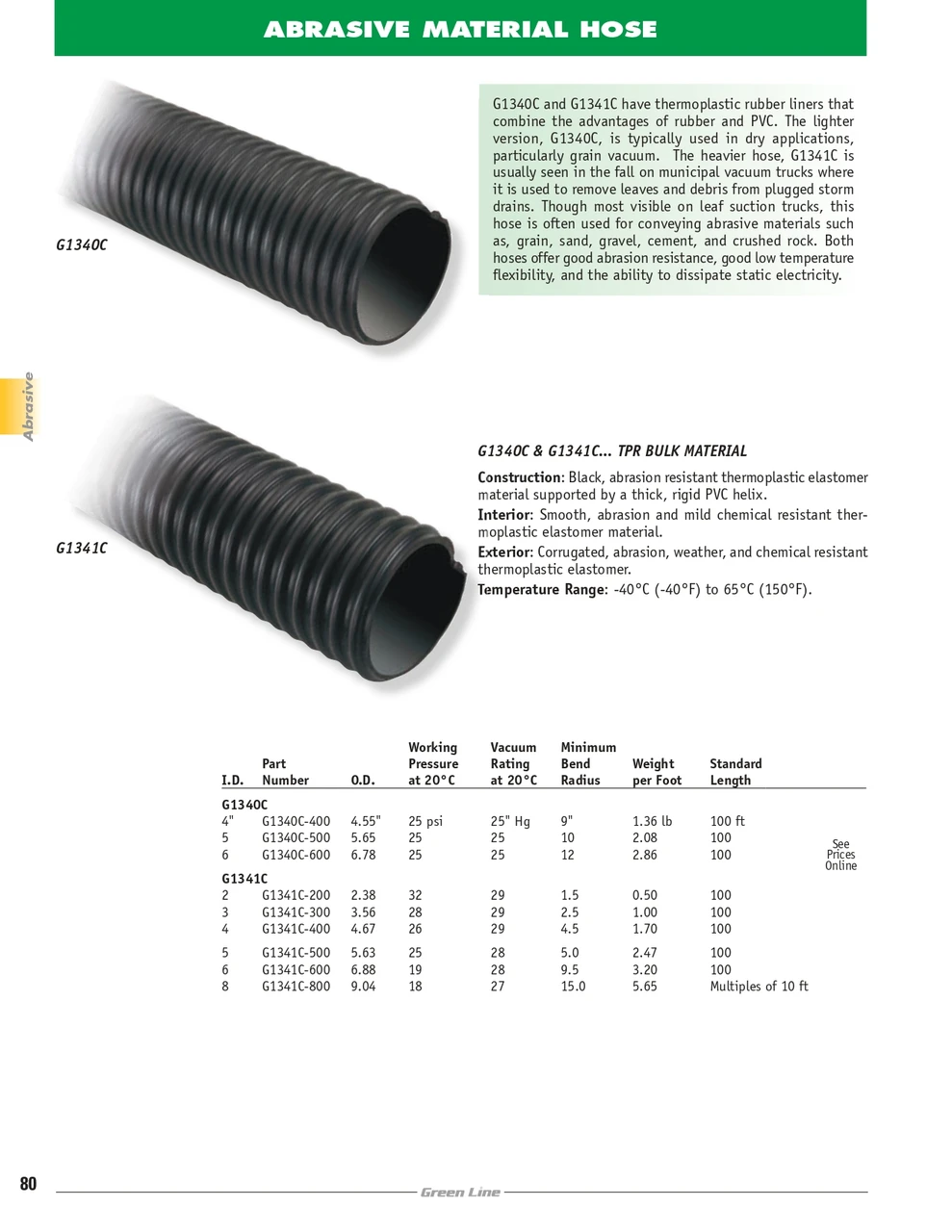 6" TPR Bulk Material Hose   G1340C-600