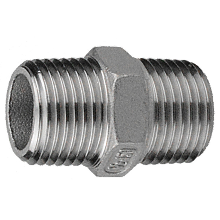 1/8" Stainless Steel 316 Male NPT Hex Nipple  G1616SSH-013-013