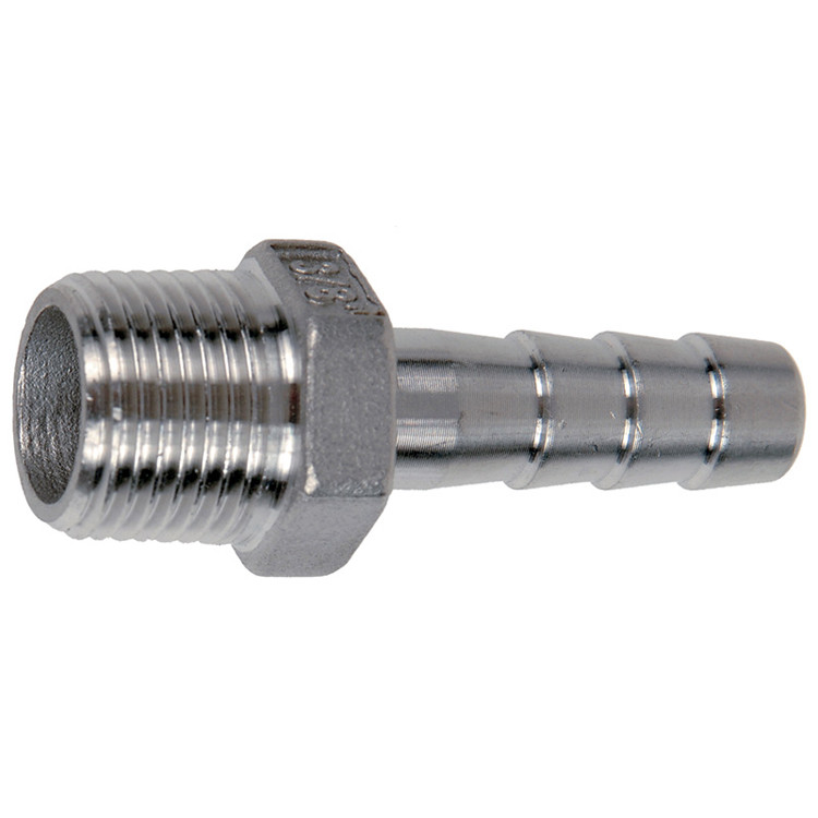 1/2 x 1/4" Stainless Steel 316 Hose Barb - Male NPT  G21SS-025-050