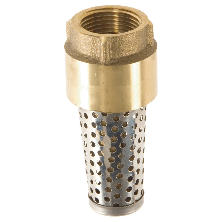 1-1/2" Brass Foot Valve w/ Stainless Strainer  G34FVB-150