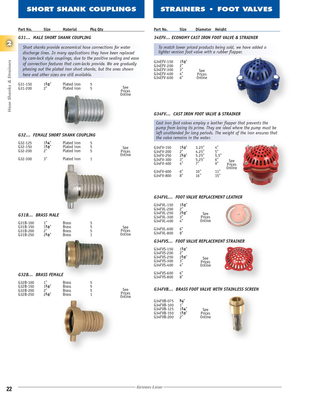 2"  Foot Valve Replacement Strainer  G34FVS-200