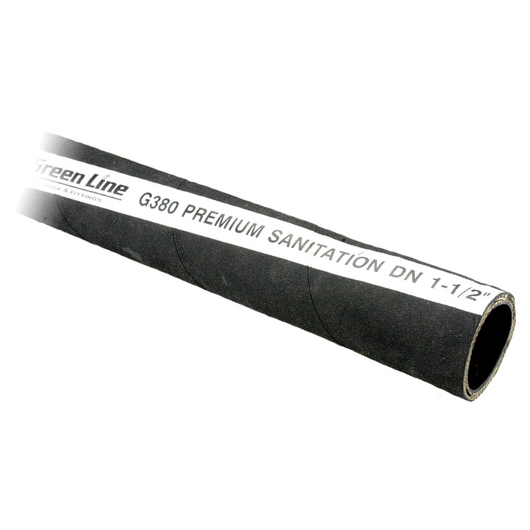 1" Premium Black Rubber Sanitation Hose   G380B-100