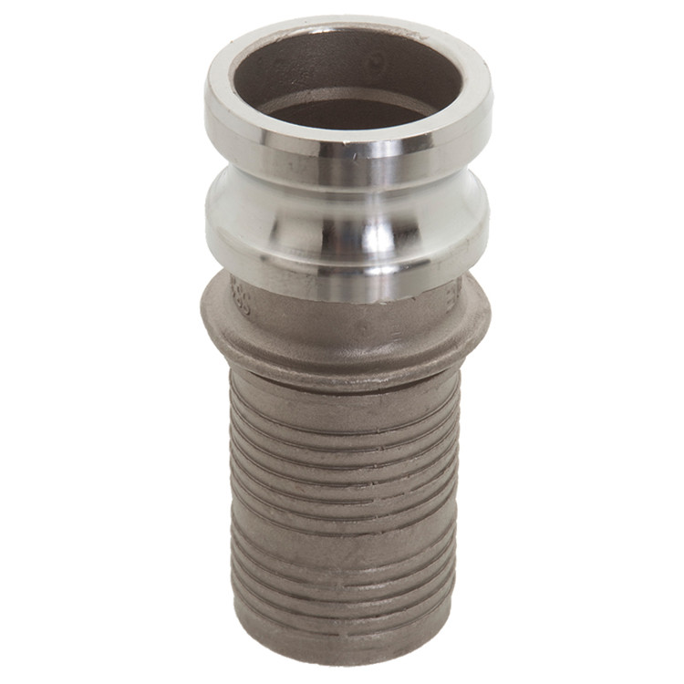 6" Stainless Type E Male Camlock - Hose Barb  G65SSE-600