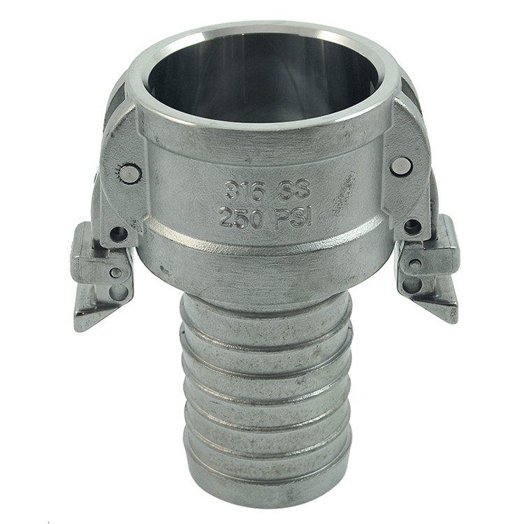 1-1/2" Stainless Type LC Locking Arm Female Camlock - Hose Barb  G65SSLC-150