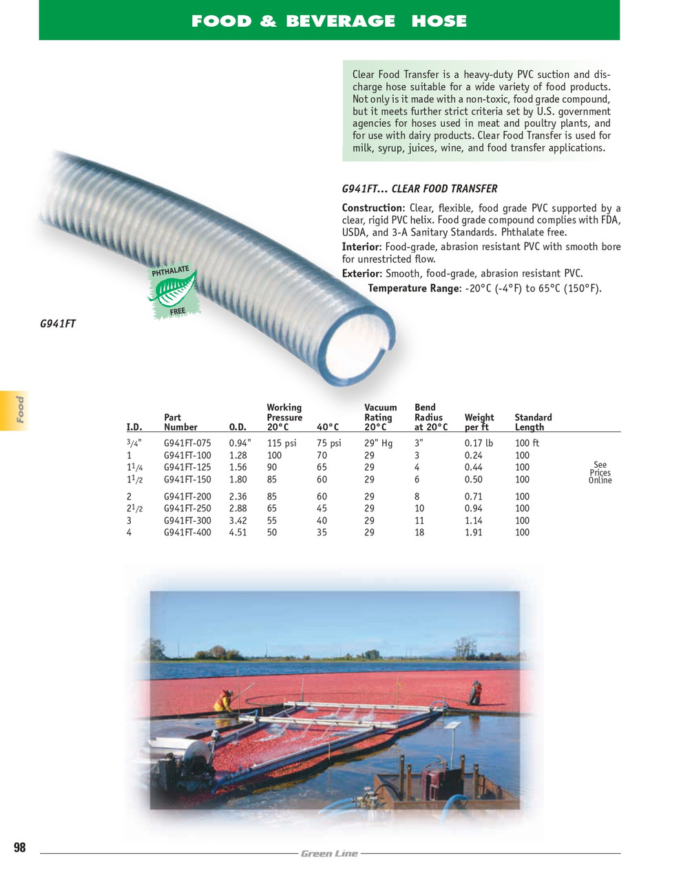 3" Clear Food Transfer Hose   G941FT-300
