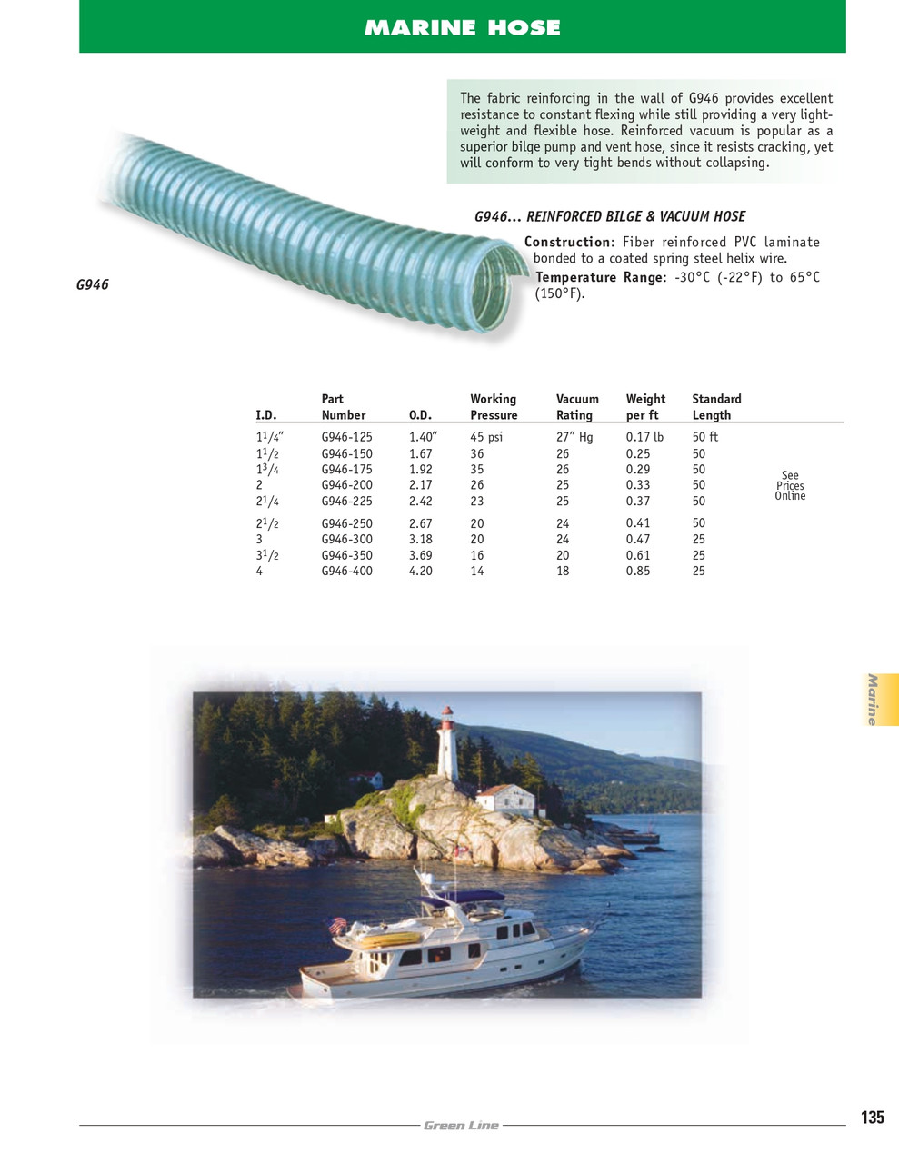1-1/2" Reinforced Bilge/Vacuum Hose   G946-150