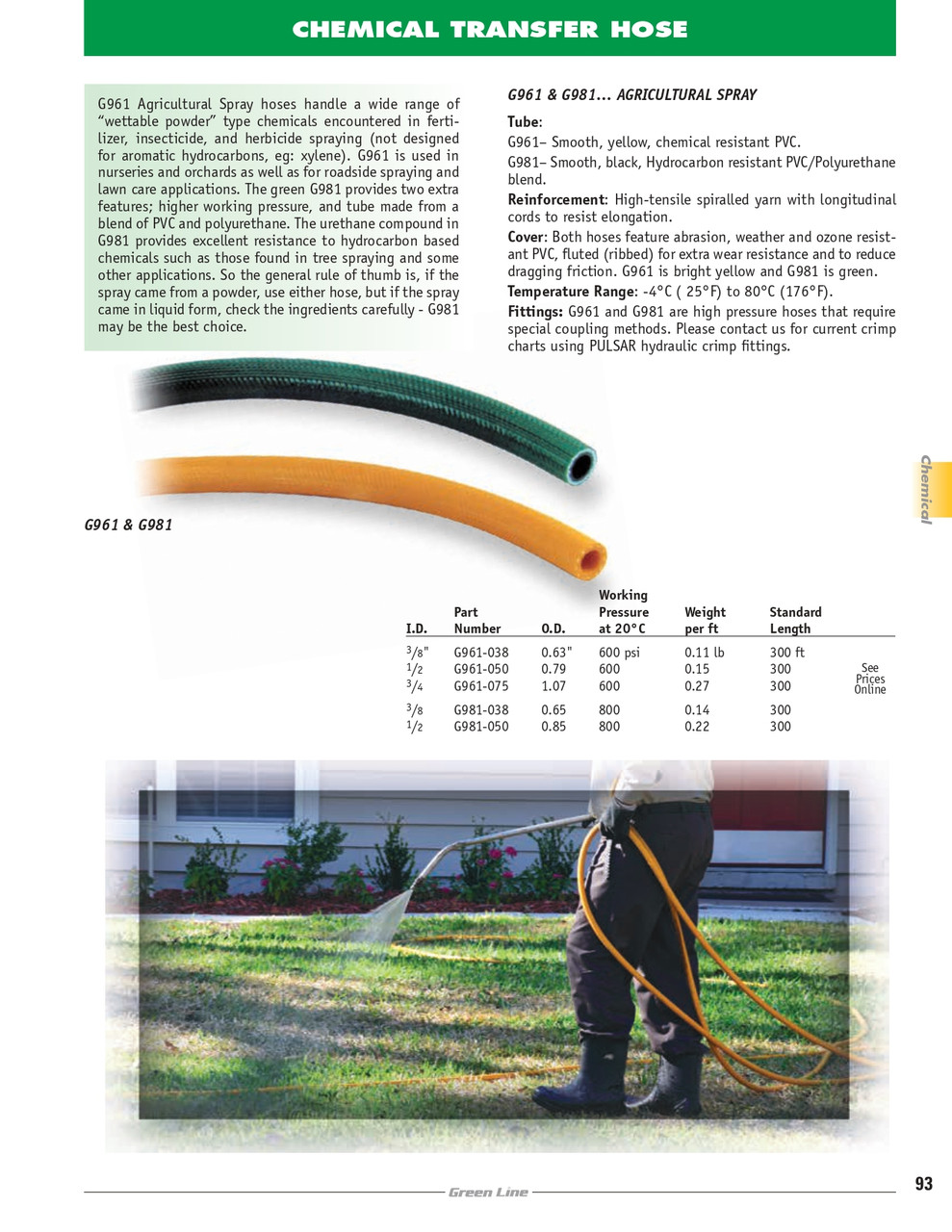 3/8" Agricultural Spray Hose   G981-038