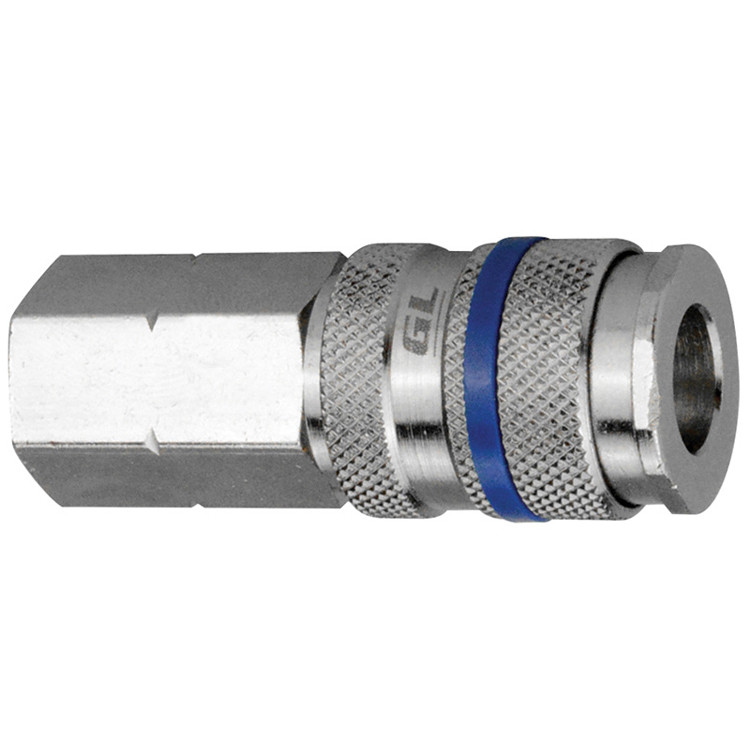 3/8 x 3/8" Steel Industrial Pneumatic Coupler - Female NPT   CH26