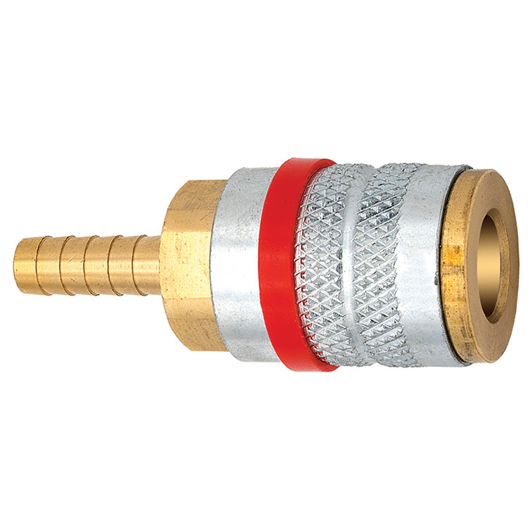 1/2 x 1/2" Steel Tru-Flate Pneumatic Coupler - Hose Barb   C10-45