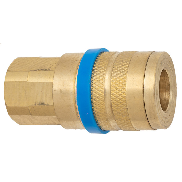 1/4 x 1/4" Brass Industrial Pneumatic Coupler - Female NPT   C20B