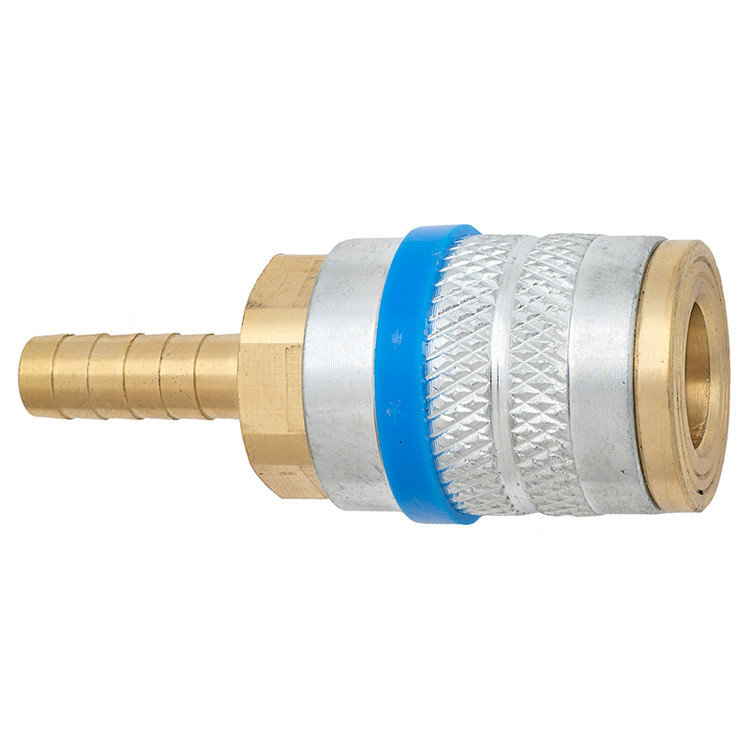 3/8 x 1/4" Steel Industrial Pneumatic Coupler - Hose Barb   C26-42