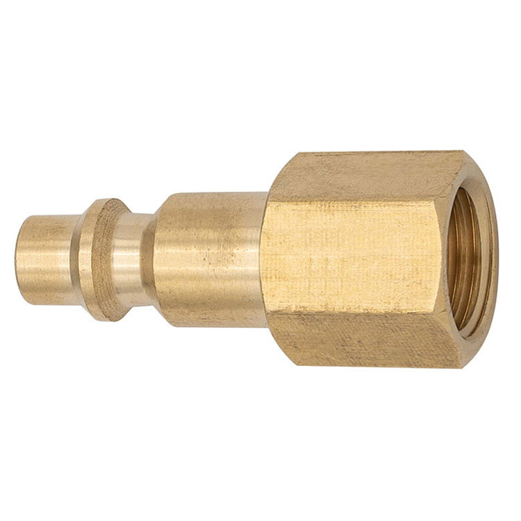 1/4 x 1/4" Brass Industrial Pneumatic Nipple - Female NPT   CP20B