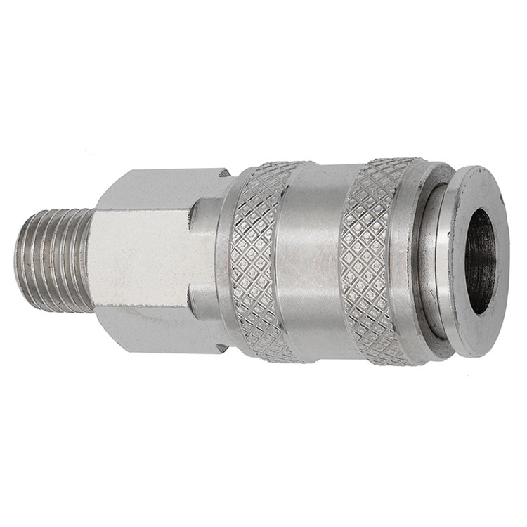 1/4 x 1/4" Steel Universal Pneumatic Coupler - Male NPT   C61