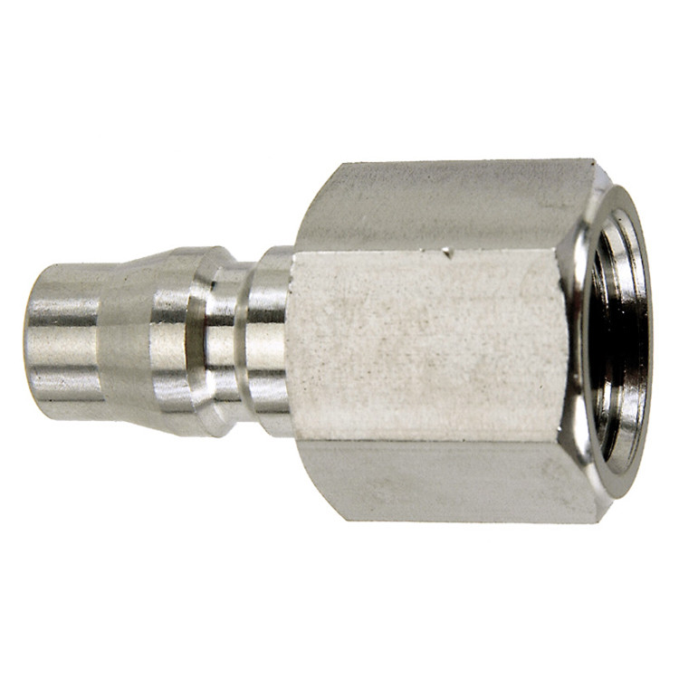 1/4 x 1/4" Stainless Steel Japanese Pneumatic Nipple - Female NPT   20PF-SS
