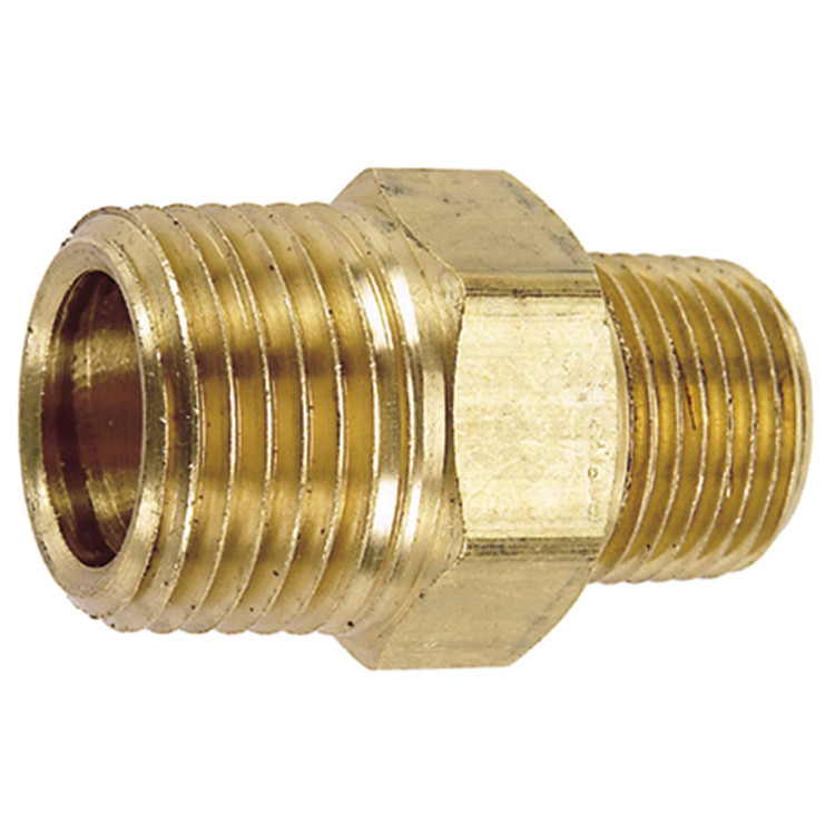 1/4 x 1/8" Brass Male NPT Hex Nipple   G1616B-04-02