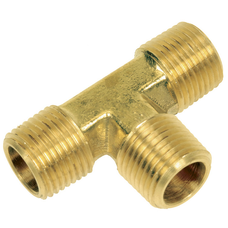 3/8" Brass Male NPT Tee   G16T66B-06-06