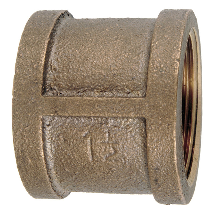 2 x 1-1/2" Cast Brass Female NPT Reducing Coupler   G0808B-200-150