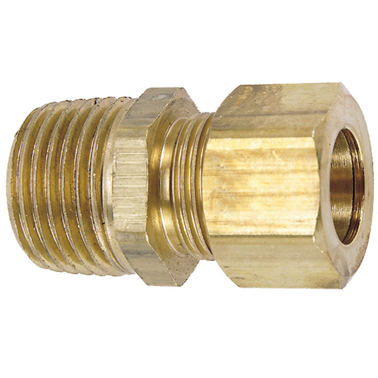 1/2 x 3/4" Brass Male NPT - Compression Connector   G6016-08-12