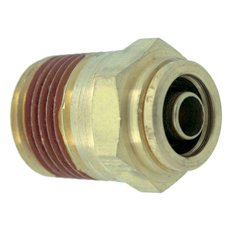 3/8 x 1/2" Brass Male NPT - DOT Push-To-Connect Connector   G7016P-06-08