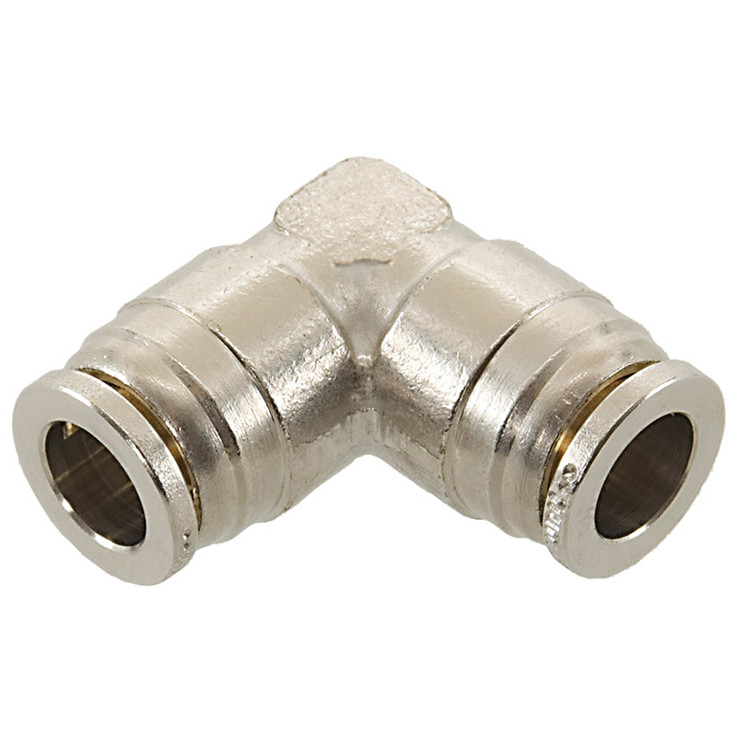 1/4" Nickel Plated Brass Push-To-Connect 90° Elbow   G6090P-04-04