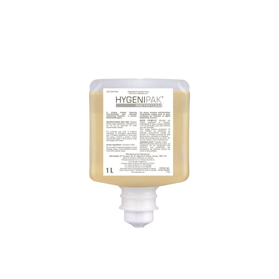 Hygenipak® Instafoam Anti-Microbial Healthcare Skin Conditioning Cleanser 1L Refill Cartridge  718