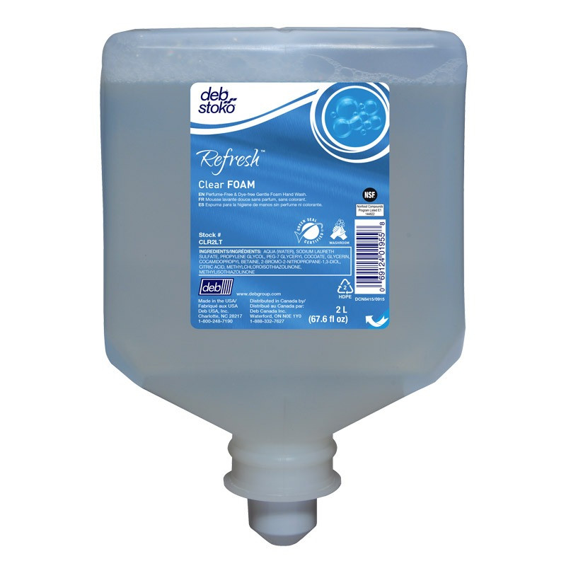 Refresh® Clear FOAM Unscented Hand Wash Cleanser 2L Refill Cartridge  CLR2LT