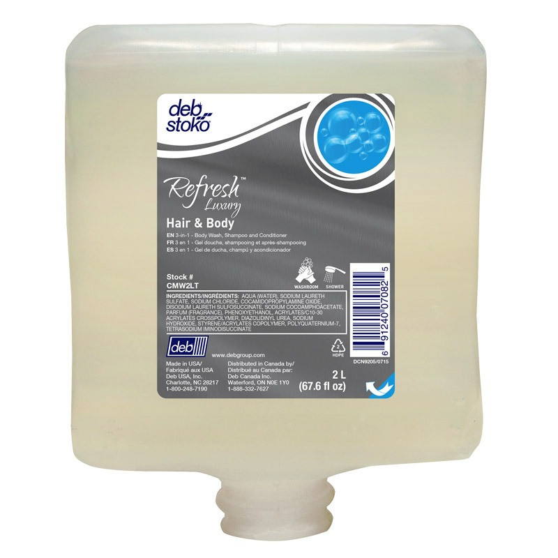 Refresh® Luxury Hair & Body 3-In-1 Shower Body Wash/Shampoo/Conditioner 2L Cartridge  CMW2LT