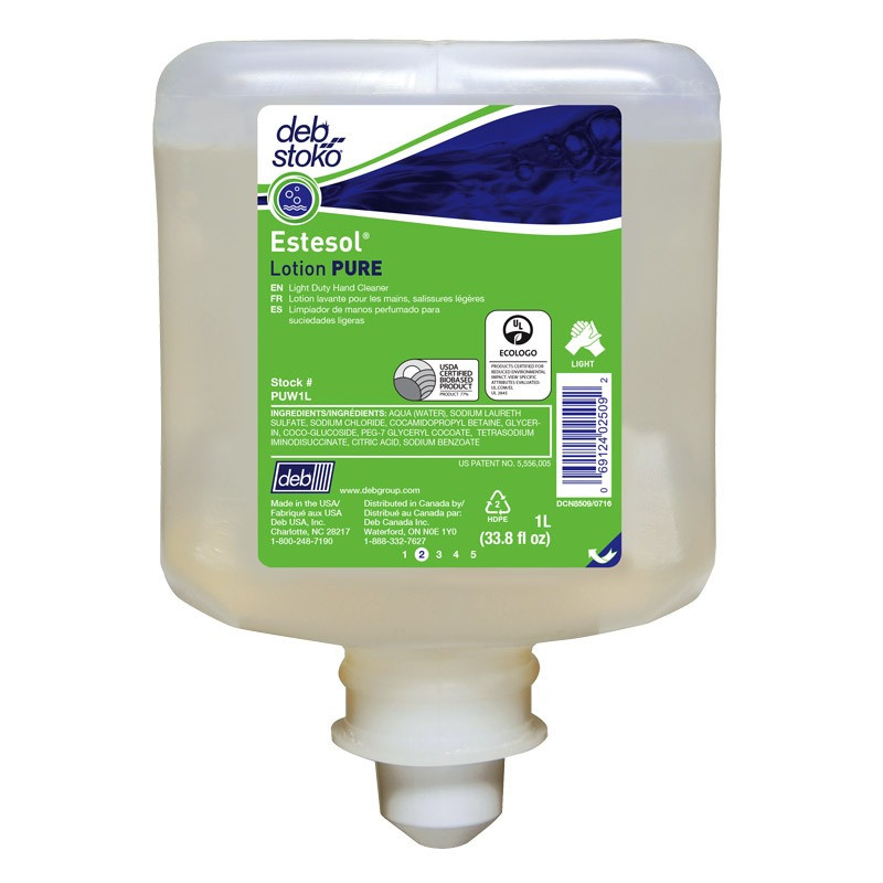 Estesol® Lotion PURE Unscented Hand Cleaner 1L Refill Cartridge  PUW1L