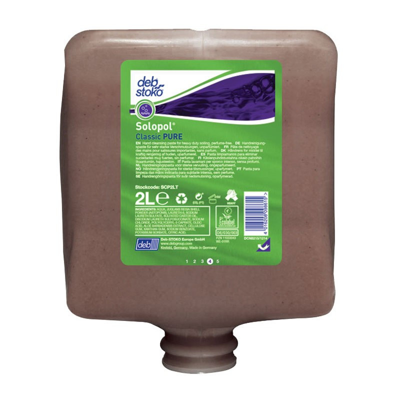 Solopol® Classic PURE Unscented Heavy Duty Hand Cleaning Paste 2L Refill Cartridge  SCP2LT