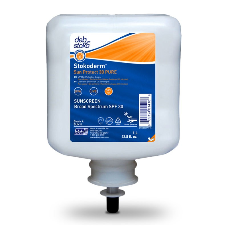 Stokoderm® Sun Protect 30 PURE Sunscreen Skin Protection Cream 1L Refill Cartridge  SUN1LCA