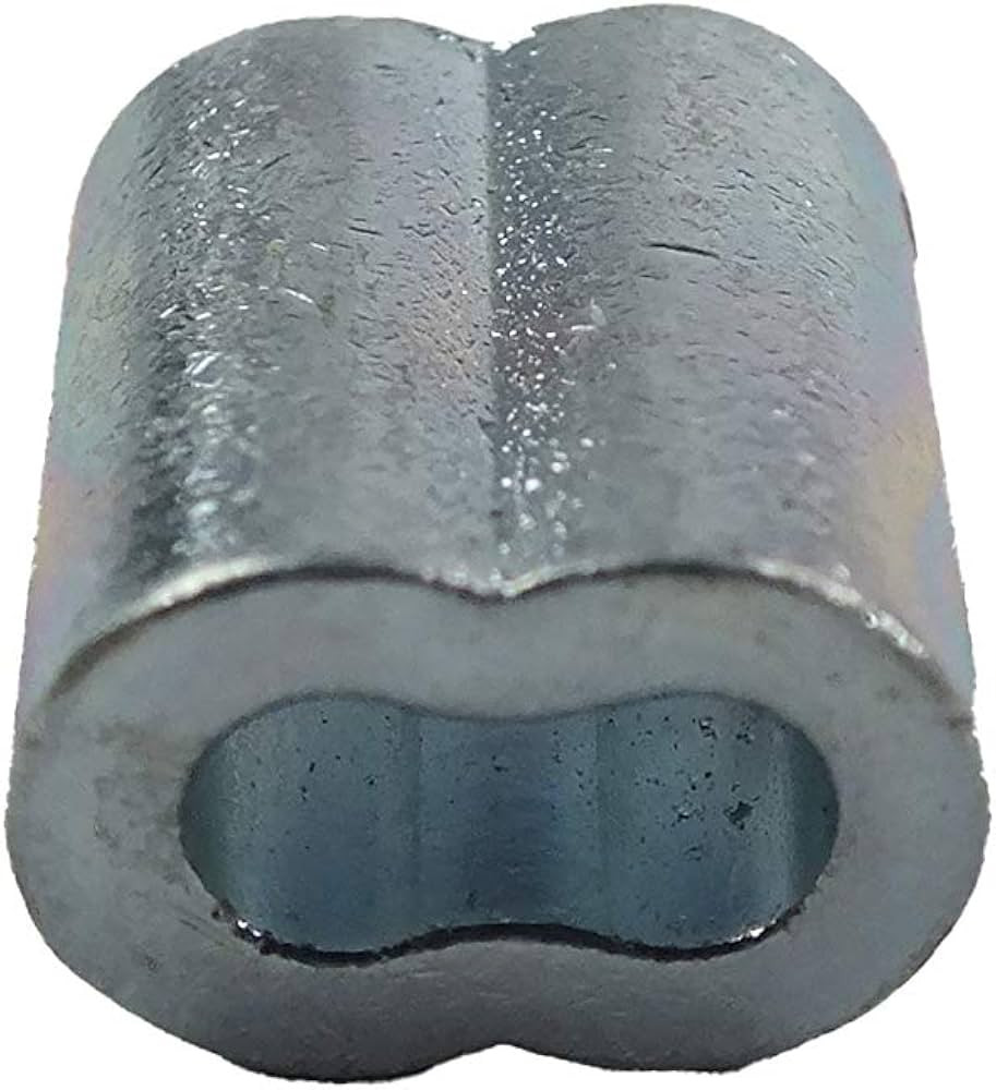 5/32" Zinc Plated Wire Rope Swage Loop Back Sleeve   2954 0010