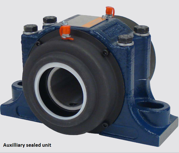 4" SAF Four Bolt Self-Aligning Taper Roller Bearing Pillow Block - Double Locking Collar - Non Expansion  SAFSA-P4B-TRB-4