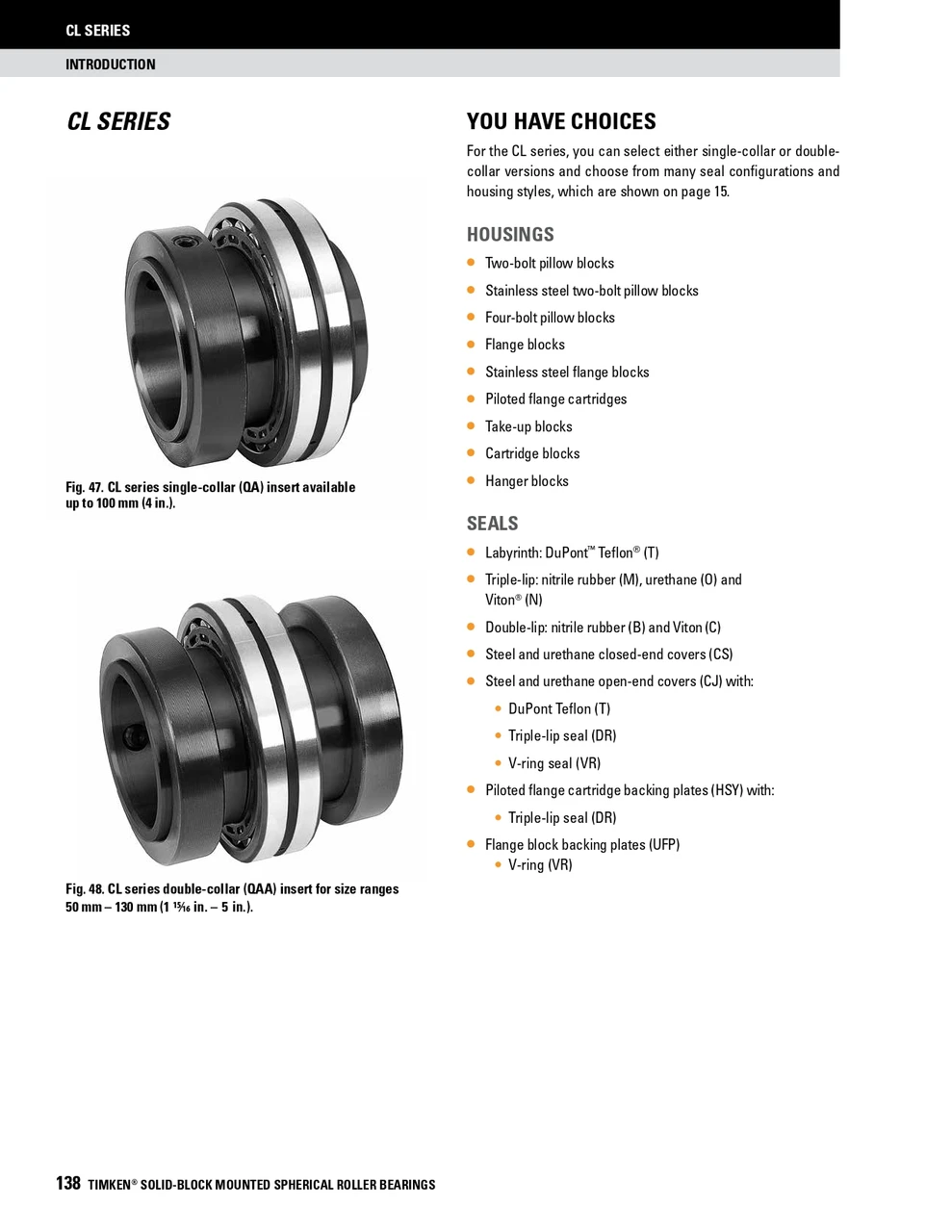 40mm Timken QA Replacement Bearing & Seal Kit - Concentric Shaft Collar - Triple Lip Viton Seals  QA040KITSN