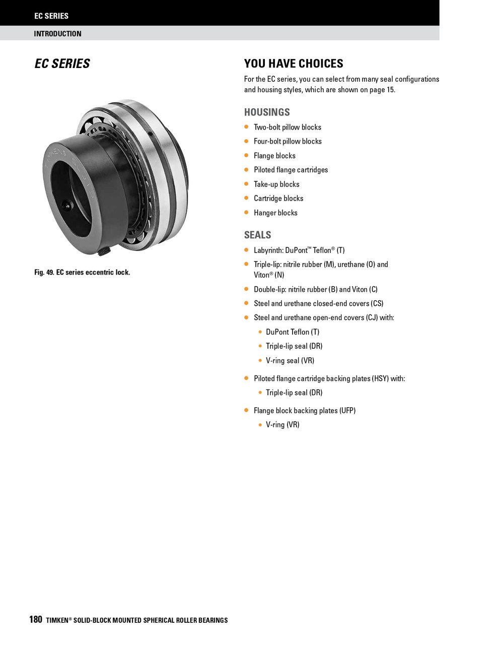 115mm Timken QM Replacement Bearing & Seal Kit - Eccentric Locking Collar - Double Lip Viton Seals  QM115MKITSC