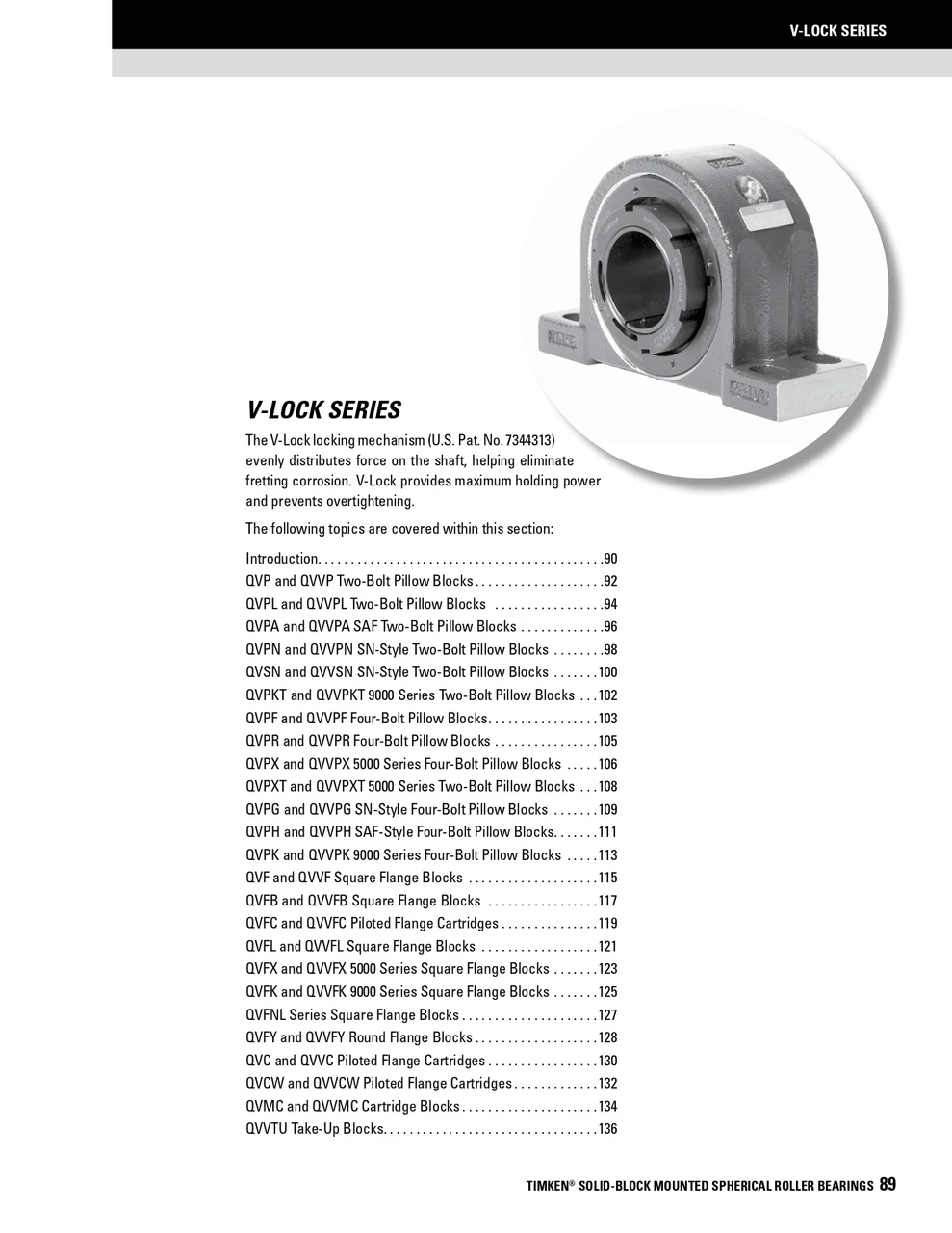 2" Timken QV Replacement Bearing & Seal Kit - Single V-Lock® - Double Lip Viton Seals  QV200-11KITSC