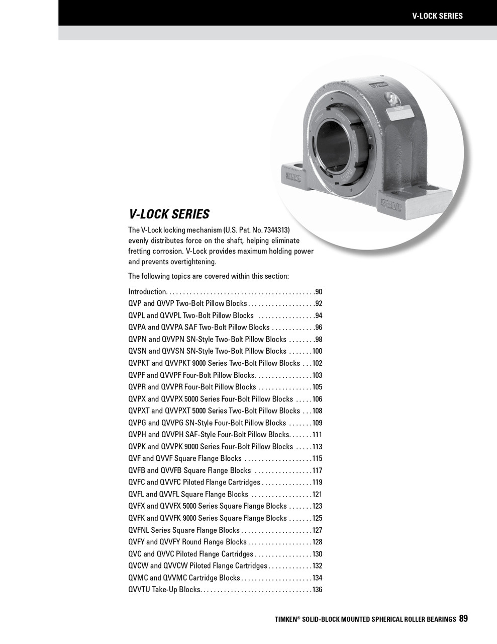 3-7/16" Timken QV Replacement Bearing & Seal Kit - Single V-Lock® - Teflon Labyrinth Seals  QV307-20KITST